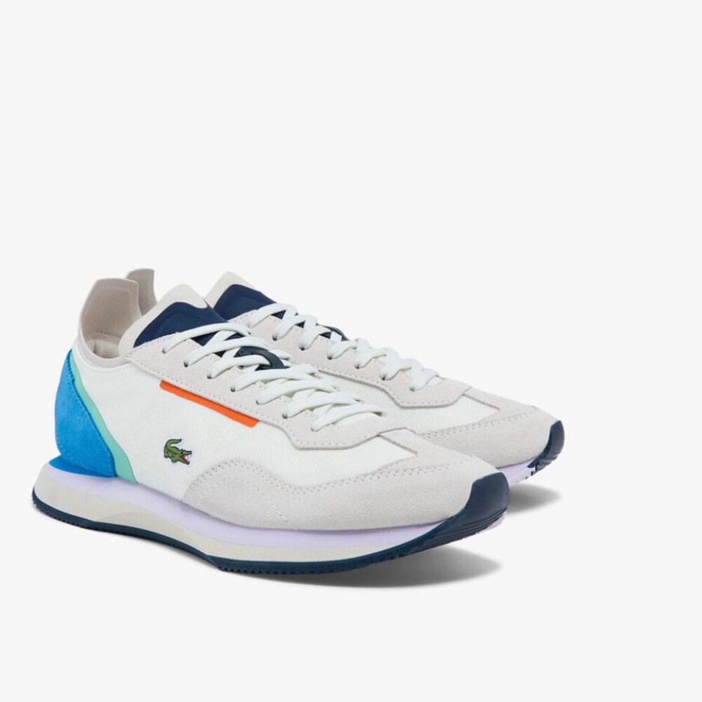 Lacoste Sneakers - Women's Match Break Textile And Suede Colour-pop Sneakers